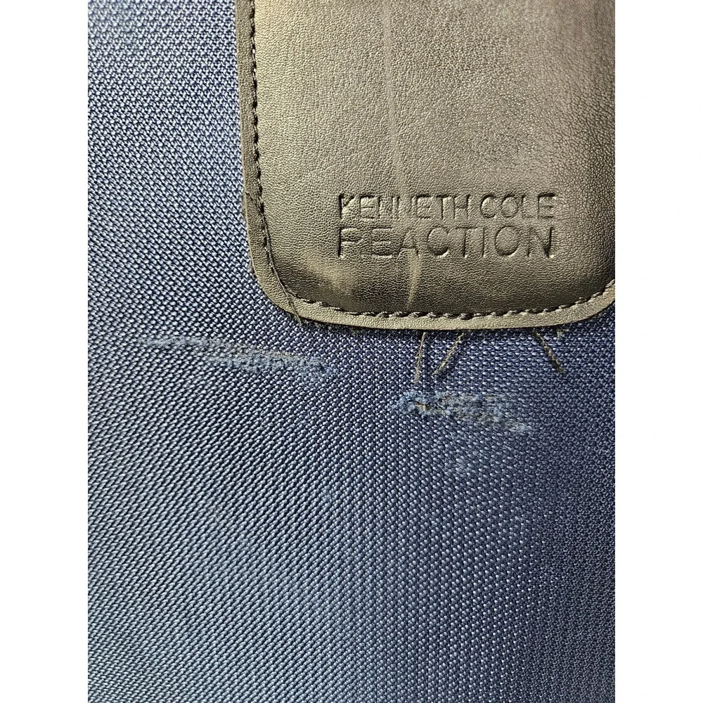Kenneth Cole Reaction Blue Soft Rolling Carry On Suitcase Luggage RUGGED Vintage